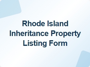 Rhode Island Estate Inventory Checklist Form